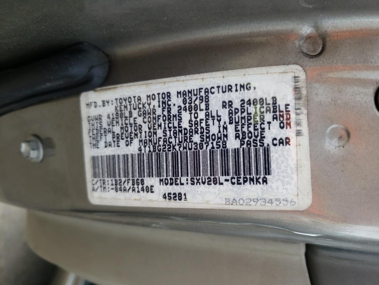 1998 Toyota Camry - Image 12