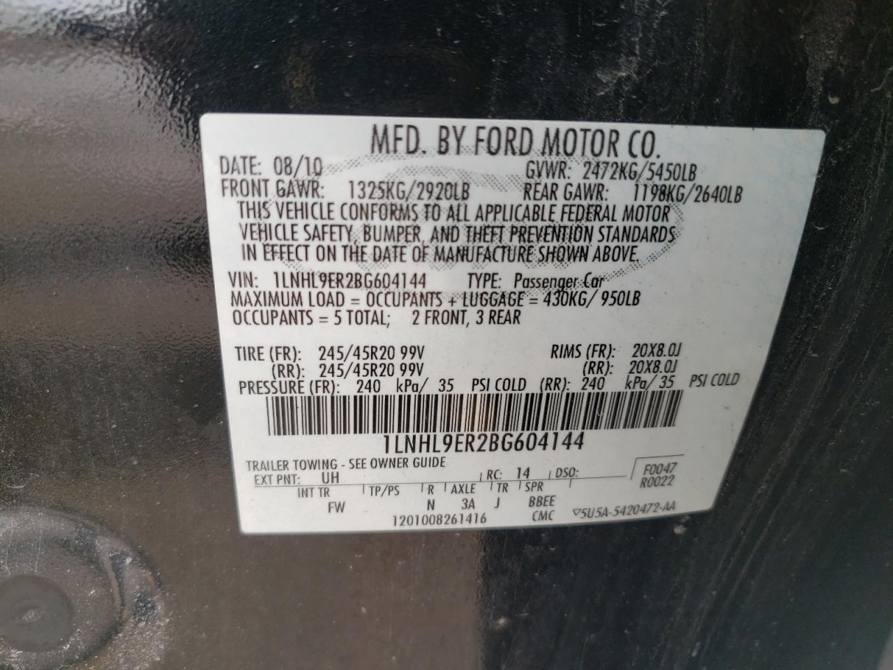 2011 Lincoln MKS - Image 12