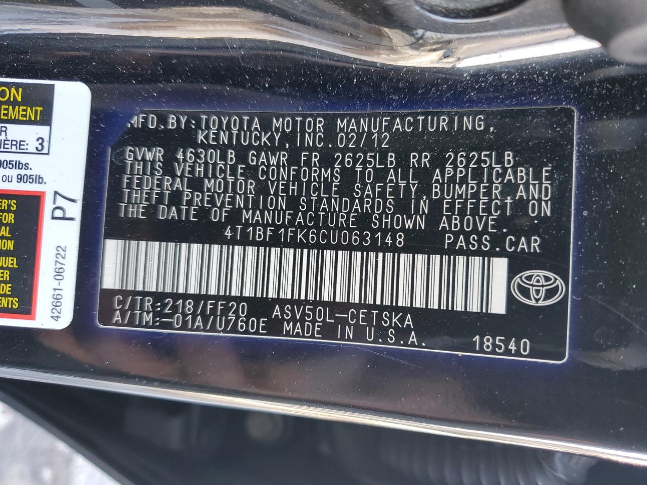 2012 Toyota Camry - Image 14