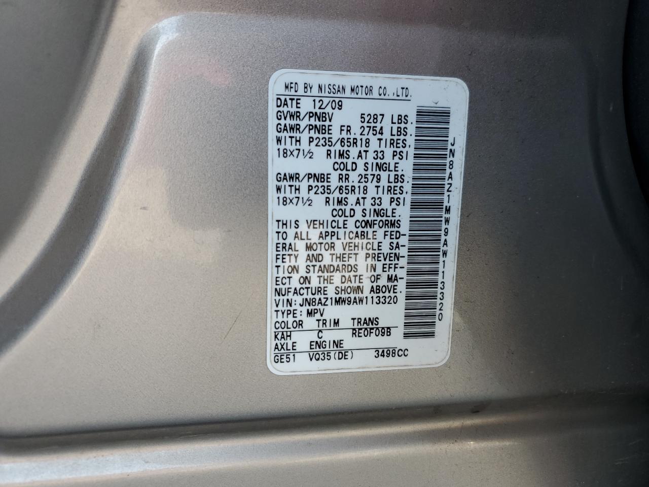 2010 Nissan Murano - Image 14