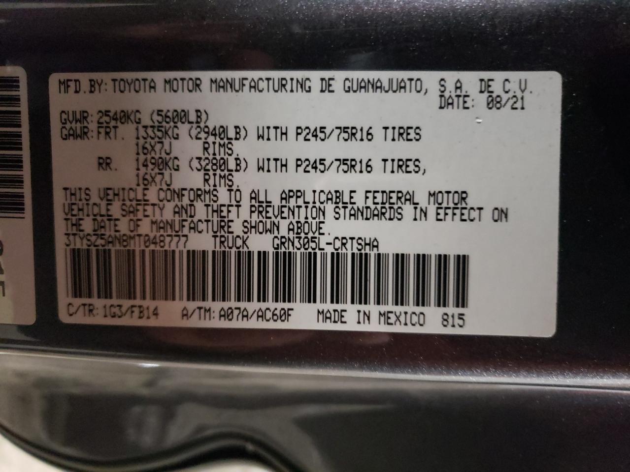 2021 Toyota Tacoma - Image 12