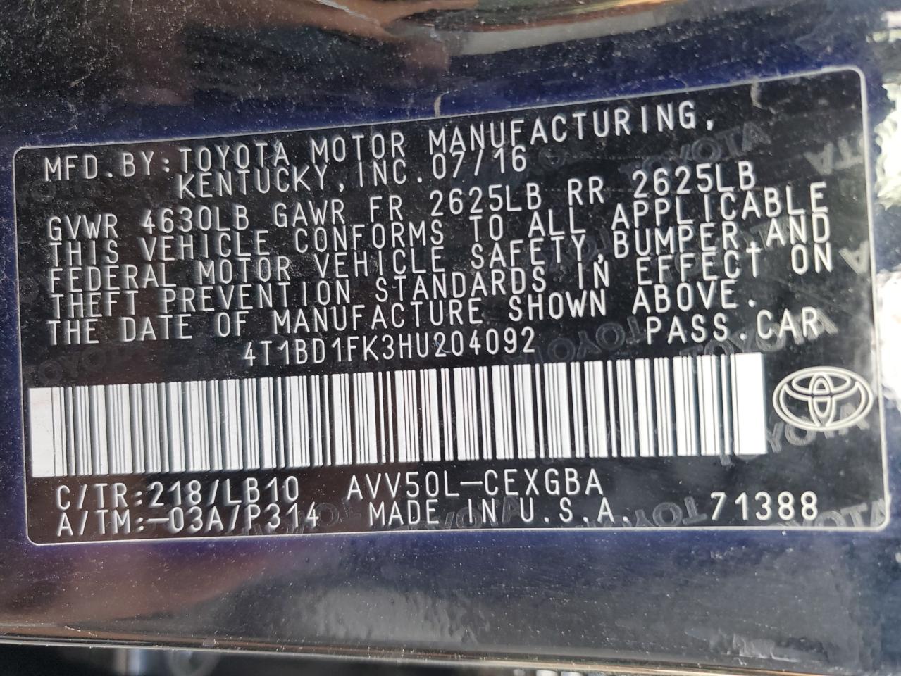 2017 Toyota Camry - Image 13