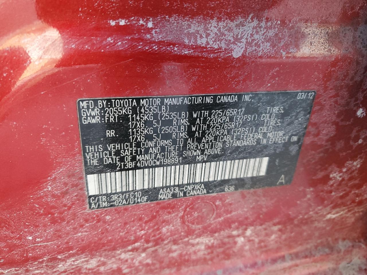 2012 Toyota RAV 4 - Image 14