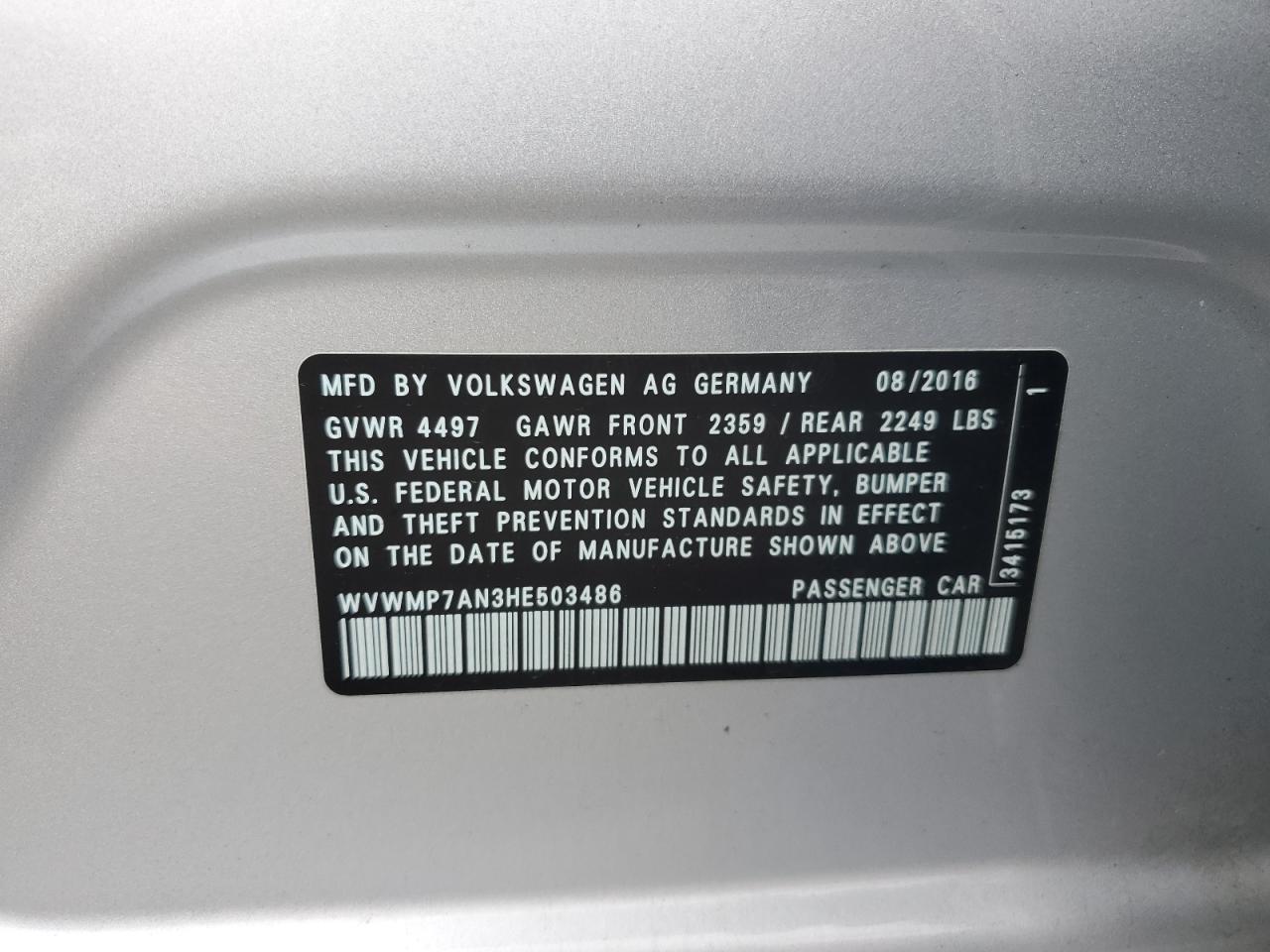 2017 Volkswagen Passat CC - Image 12