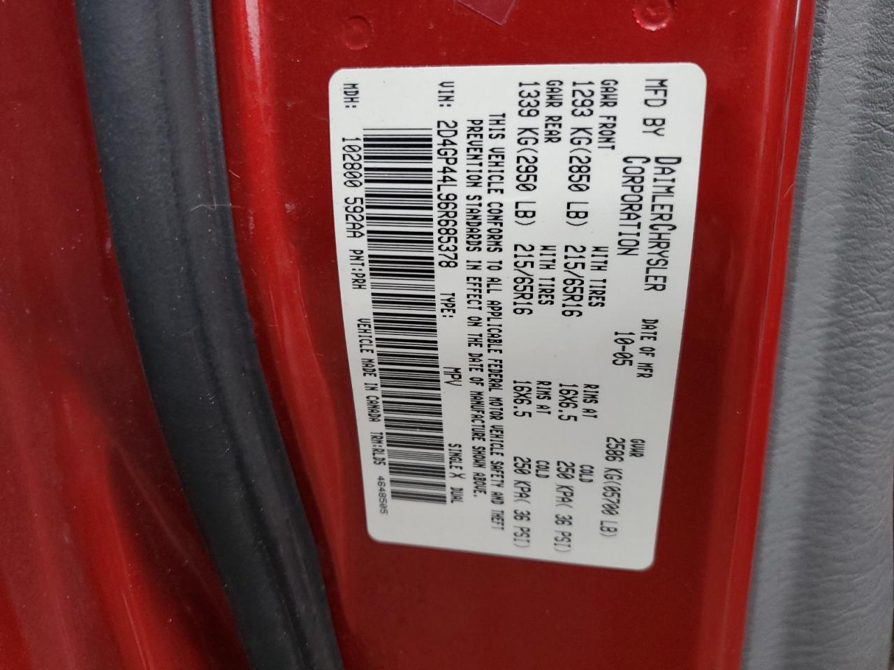 2006 Dodge Caravan - Image 13