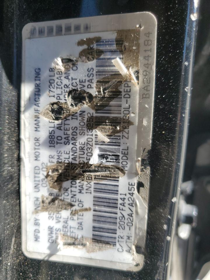 2003 Toyota Corolla Ce VIN: 1NXBR32E03Z013252 Lot: 46351035