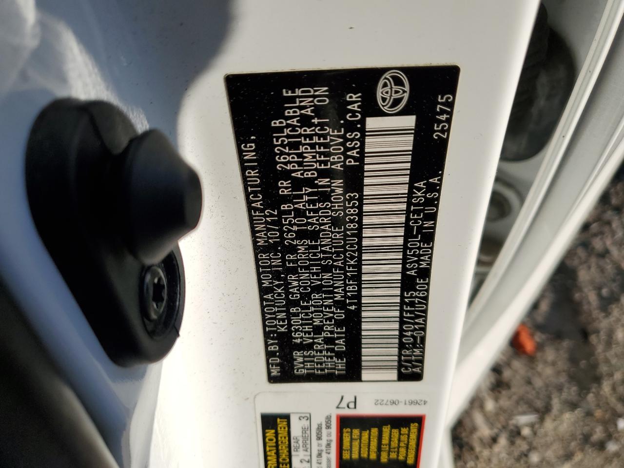 2012 Toyota Camry - Image 12