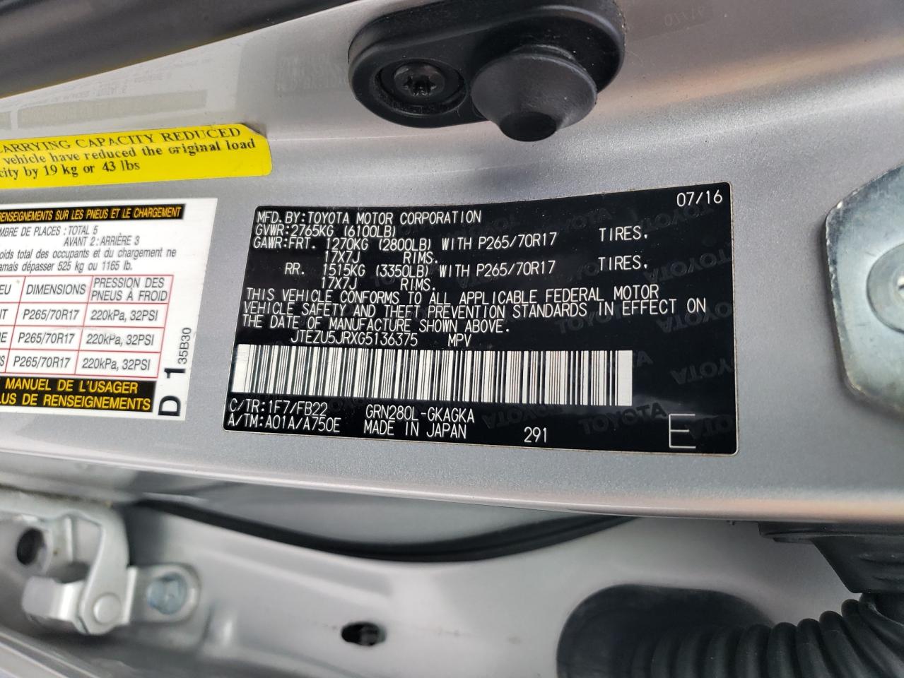 2016 Toyota 4Runner - Image 12
