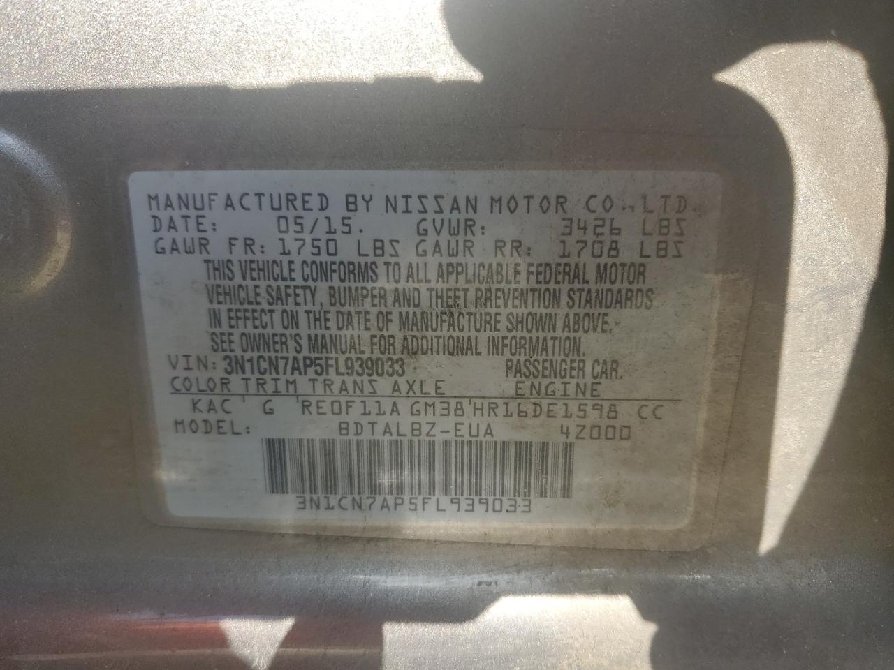 2015 Nissan Versa - Image 12