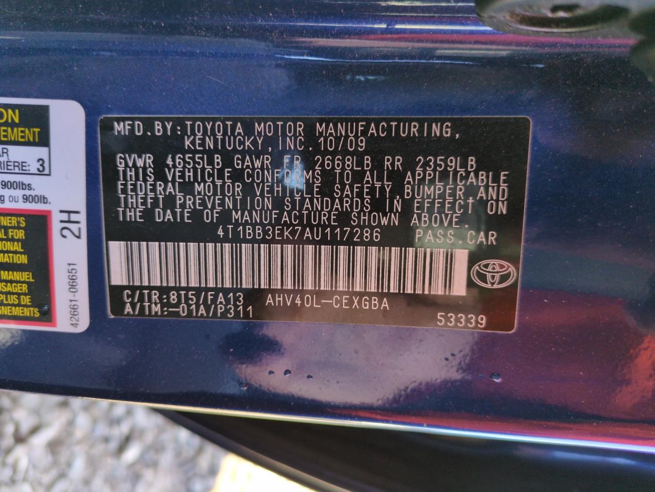 2010 Toyota Camry - Image 12