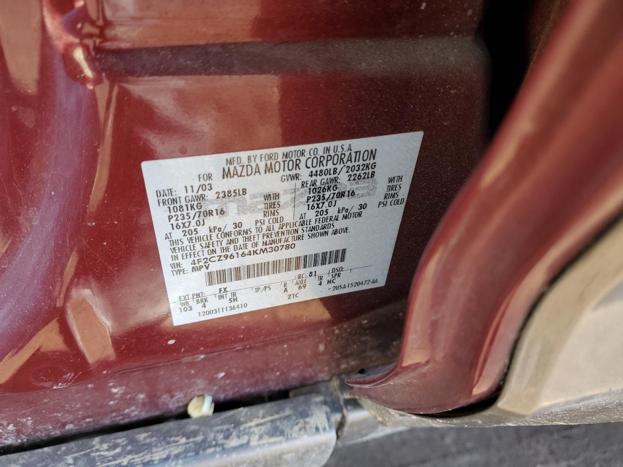 2004 Mazda Tribute - Image 13