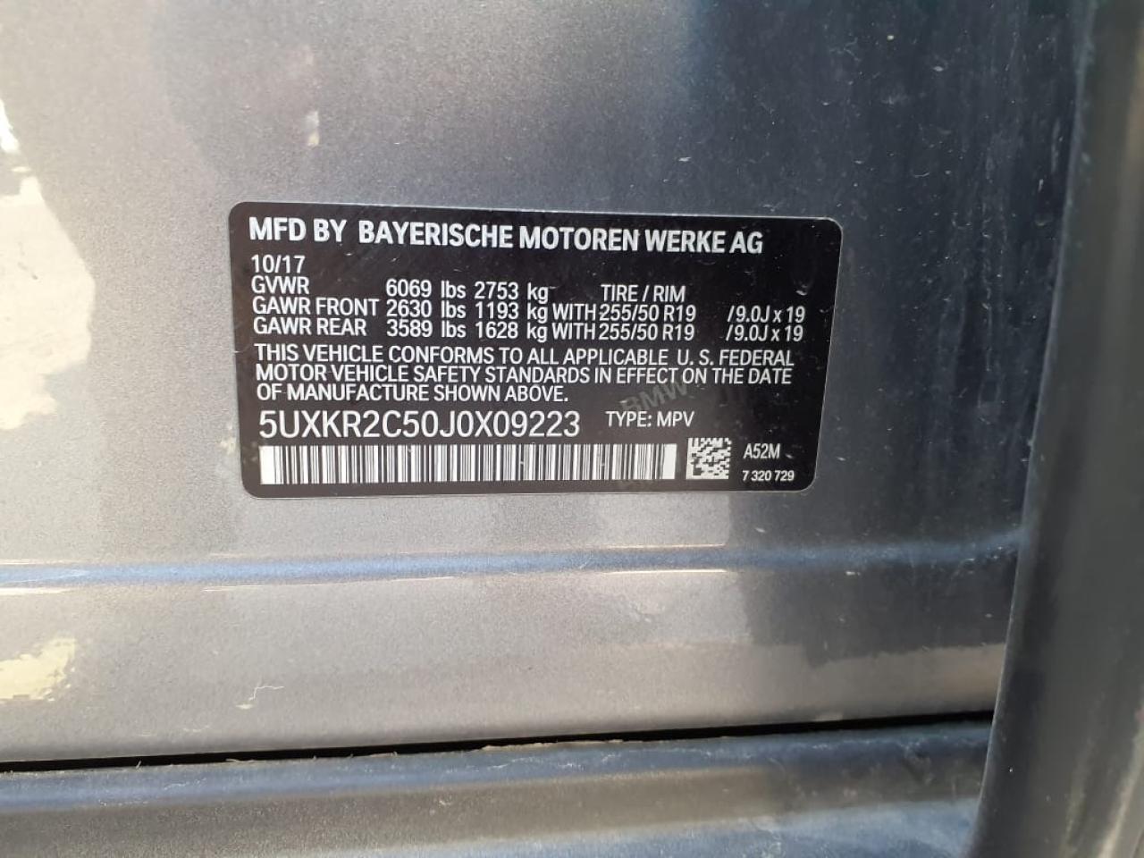 5UXKR2C50J0X09223 - 2018 Bmw X5 Xdrive35i - #45258815