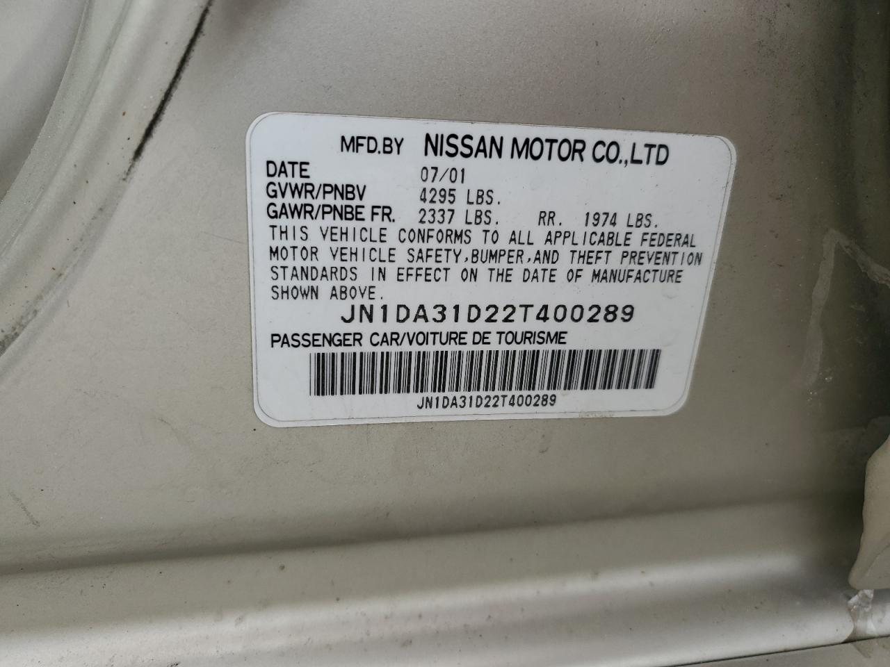 2002 Nissan Maxima - Image 12