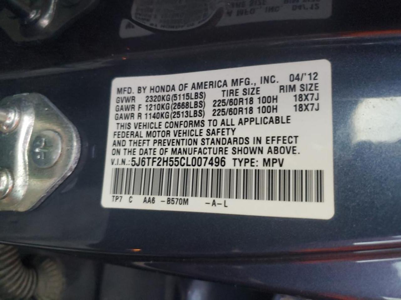 2012 Honda Crosstour - Image 12