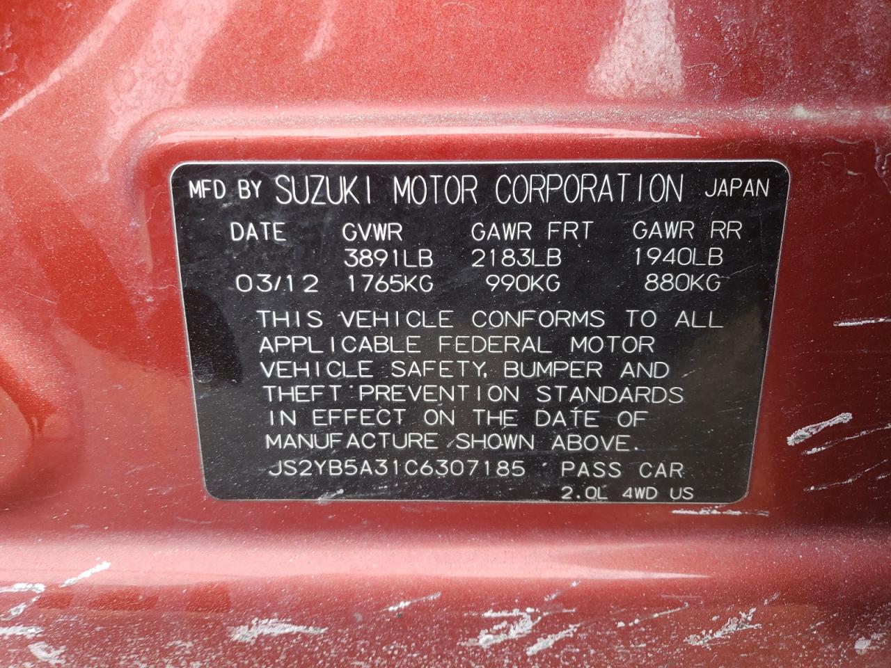2012 Suzuki SX4 - Image 15