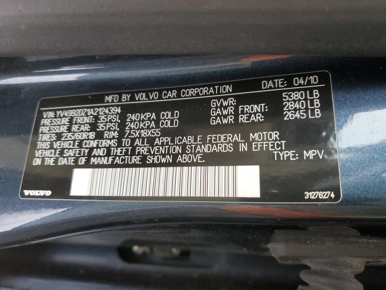2010 Volvo XC60 - Image 15
