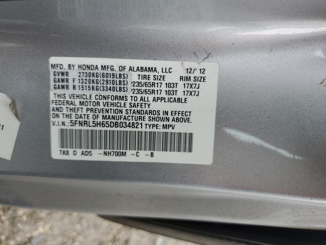 2013 Honda Odyssey - Image 14
