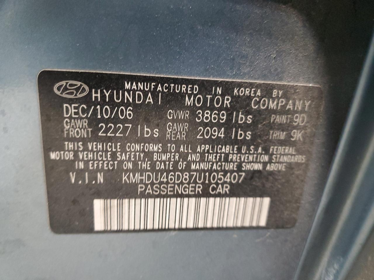 2007 Hyundai Elantra - Image 12