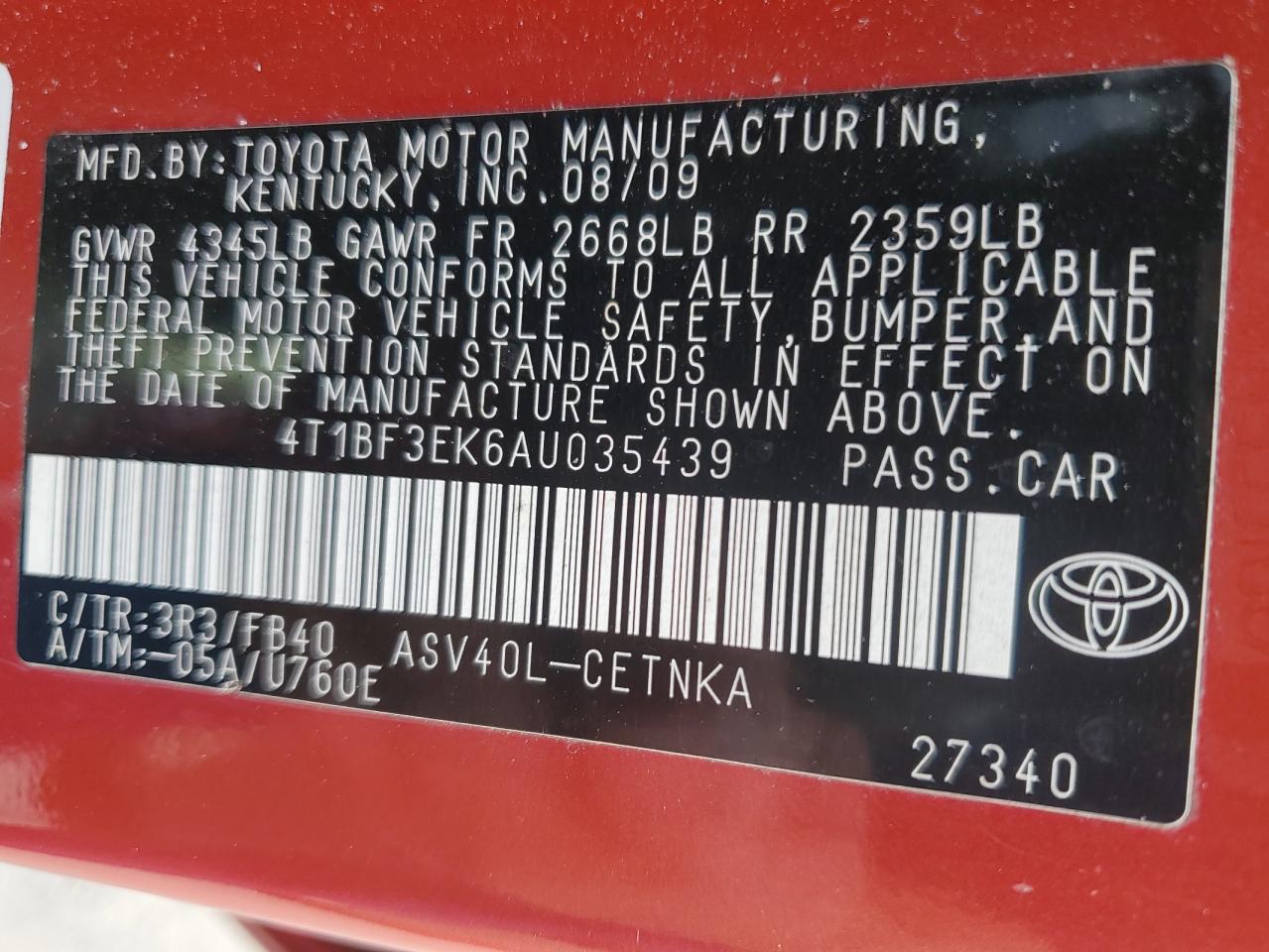 2010 Toyota Camry - Image 12