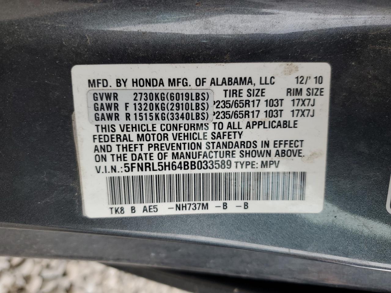 2011 Honda Odyssey - Image 13