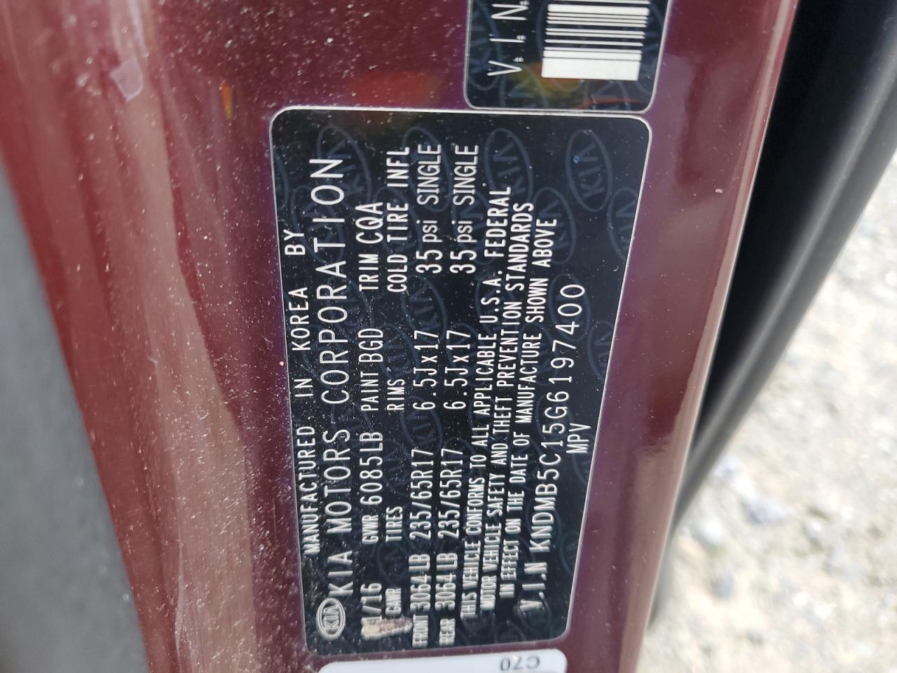 2016 Kia Sedona - Image 14