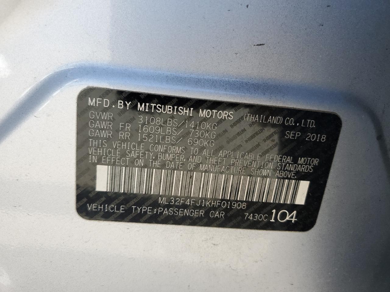 2019 Mitsubishi Mirage - Image 12
