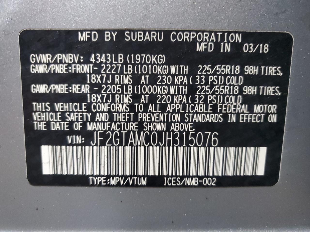 2018 Subaru XV - Image 14