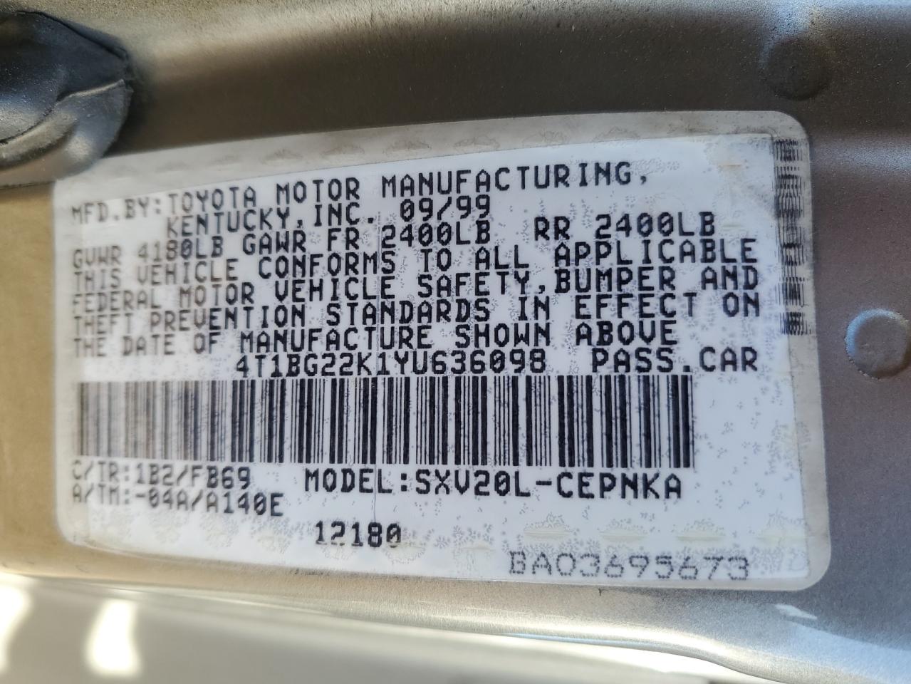 2000 Toyota Camry - Image 12
