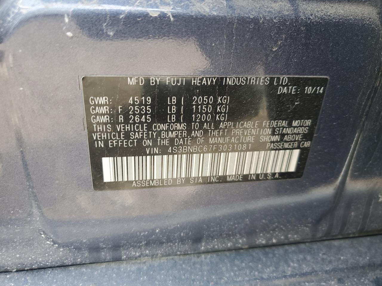 2015 Subaru Legacy - Image 12