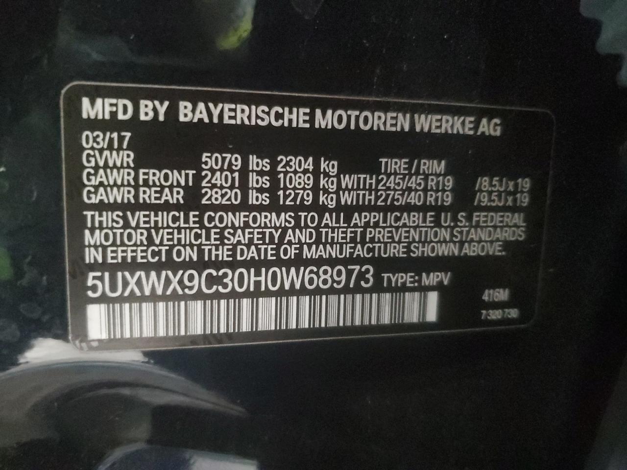 2017 BMW X3 - Image 12