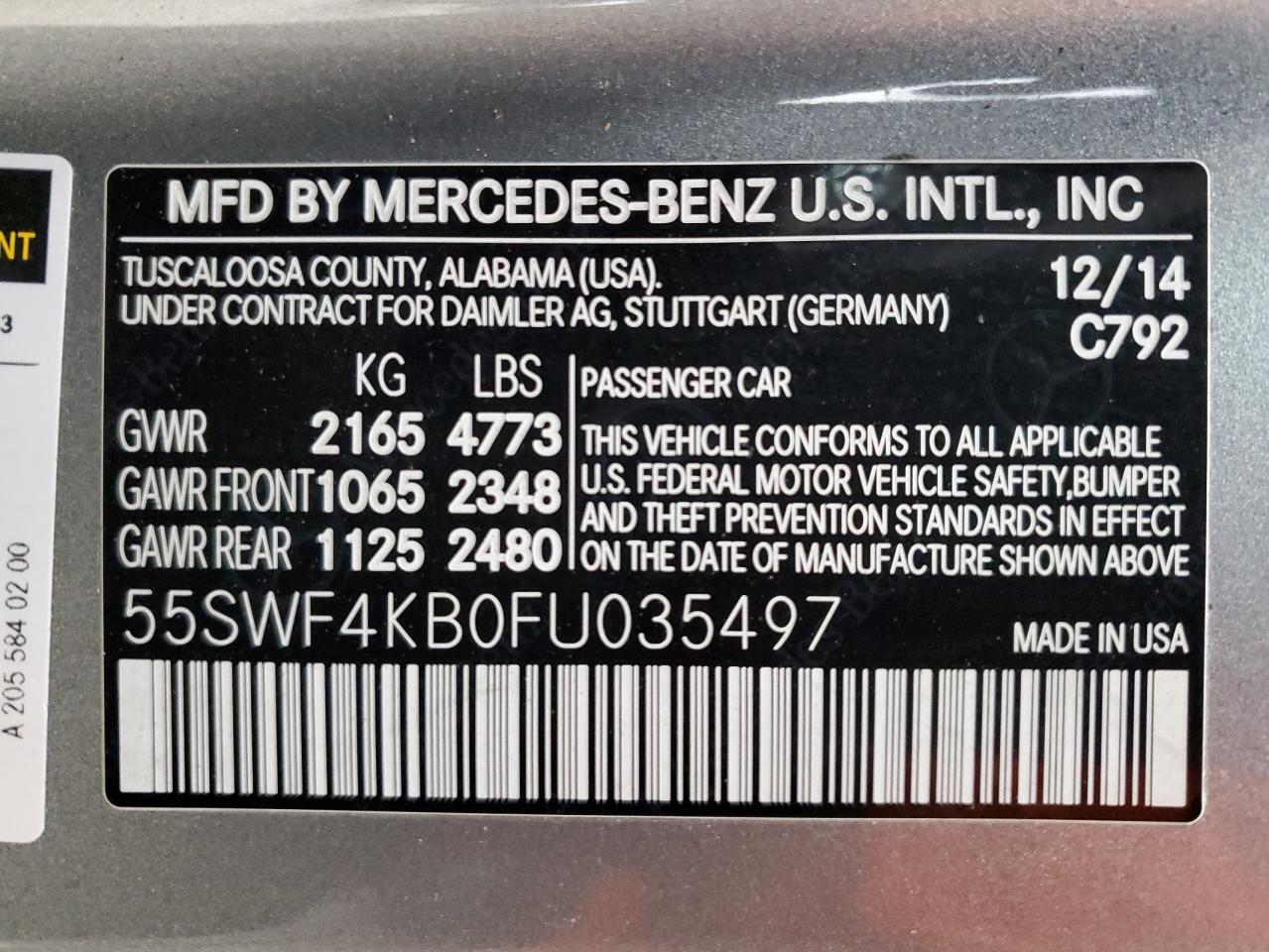 2015 Mercedes-Benz C-klasse - Image 13