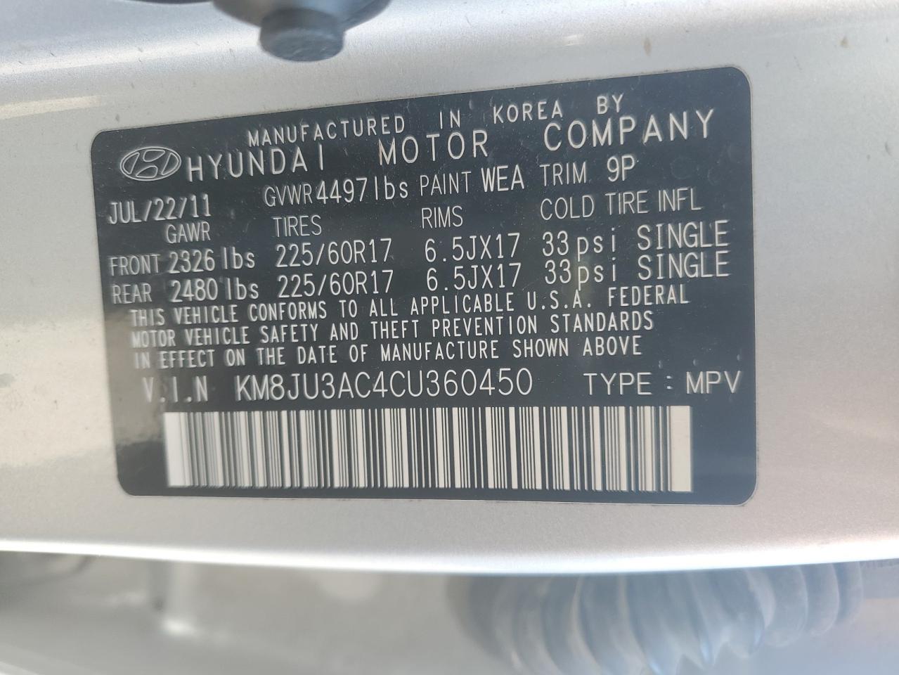 2012 Hyundai Tucson - Image 13