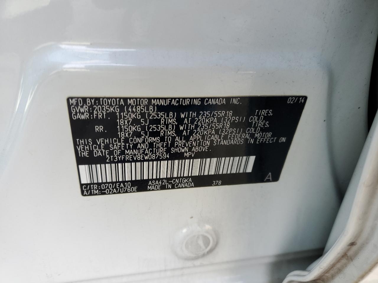 2014 Toyota RAV 4 - Image 13