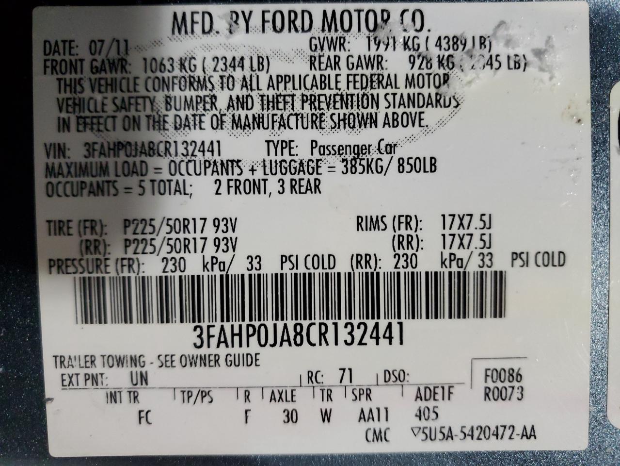 2012 Ford Fusion - Image 12