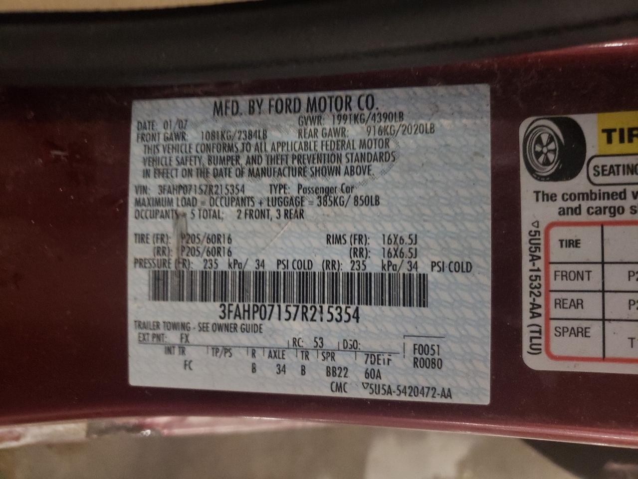 2007 Ford Fusion - Image 12