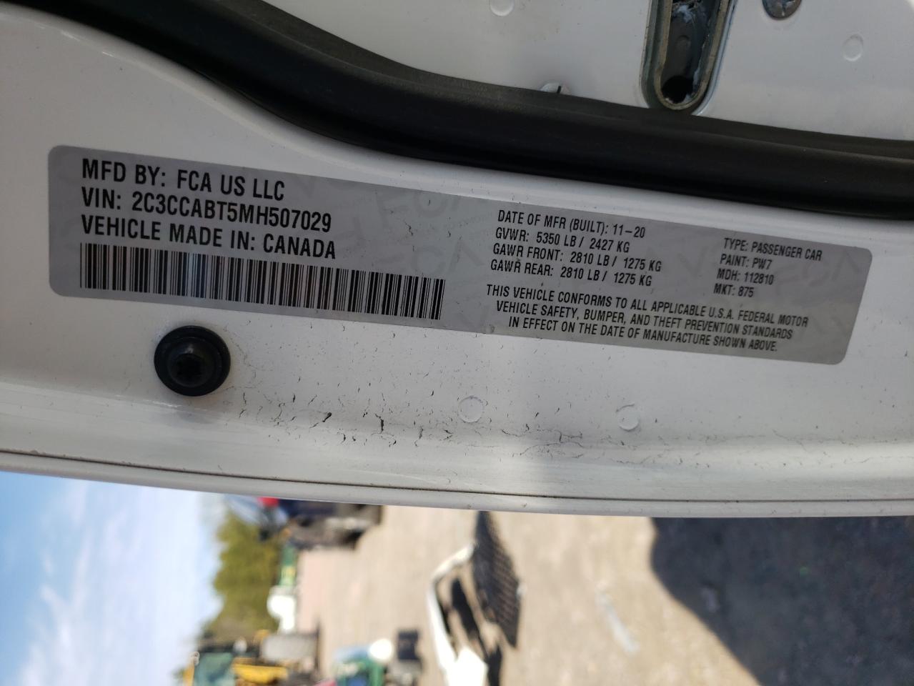 2021 Chrysler 300 S VIN: 2C3CCABT5MH150702 Lot: 43414405