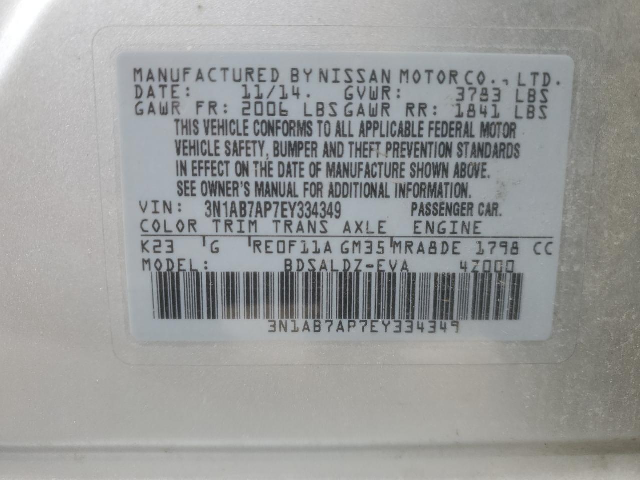 2014 Nissan Sentra - Image 14