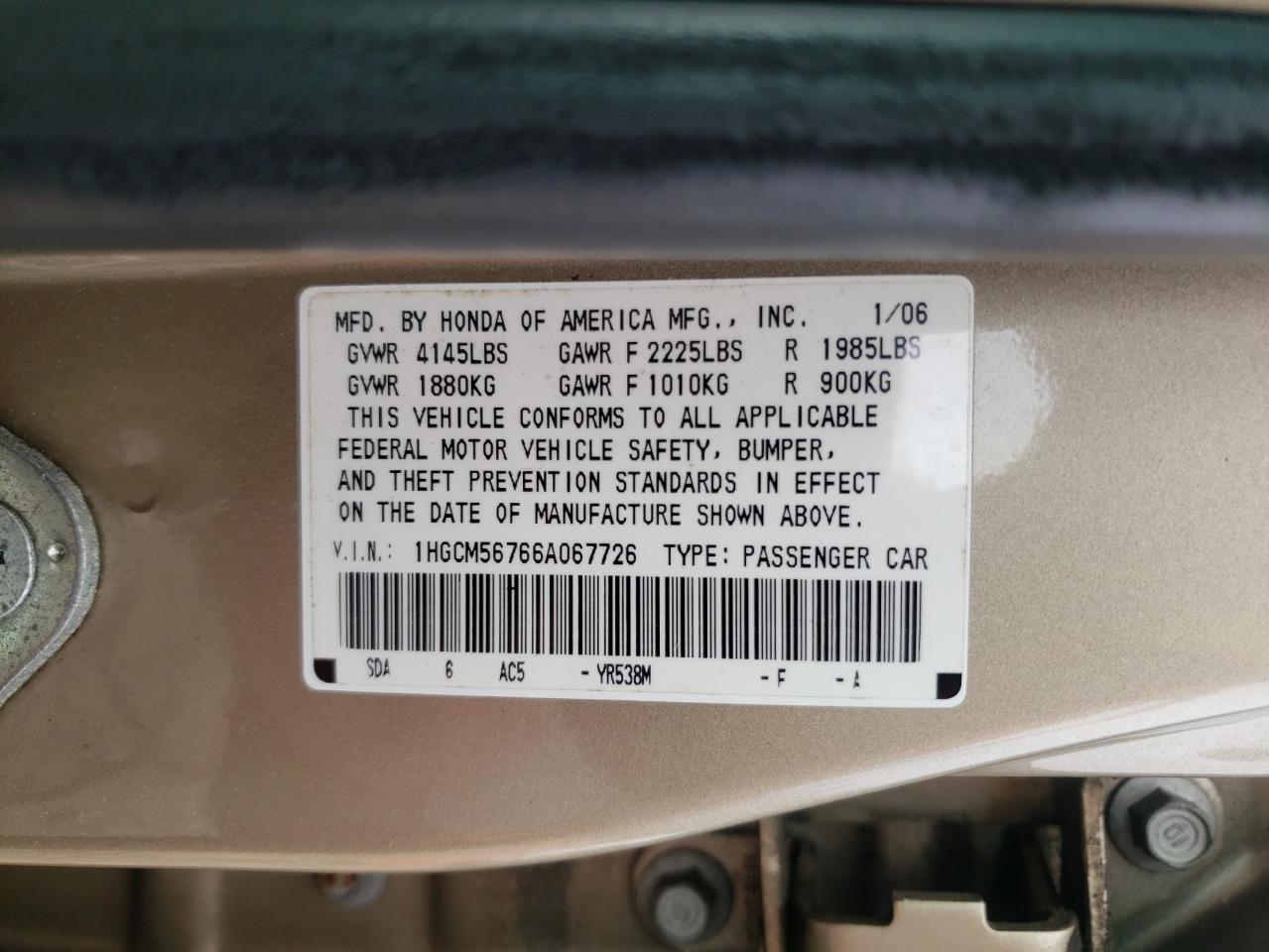 2006 Honda Accord - Image 12