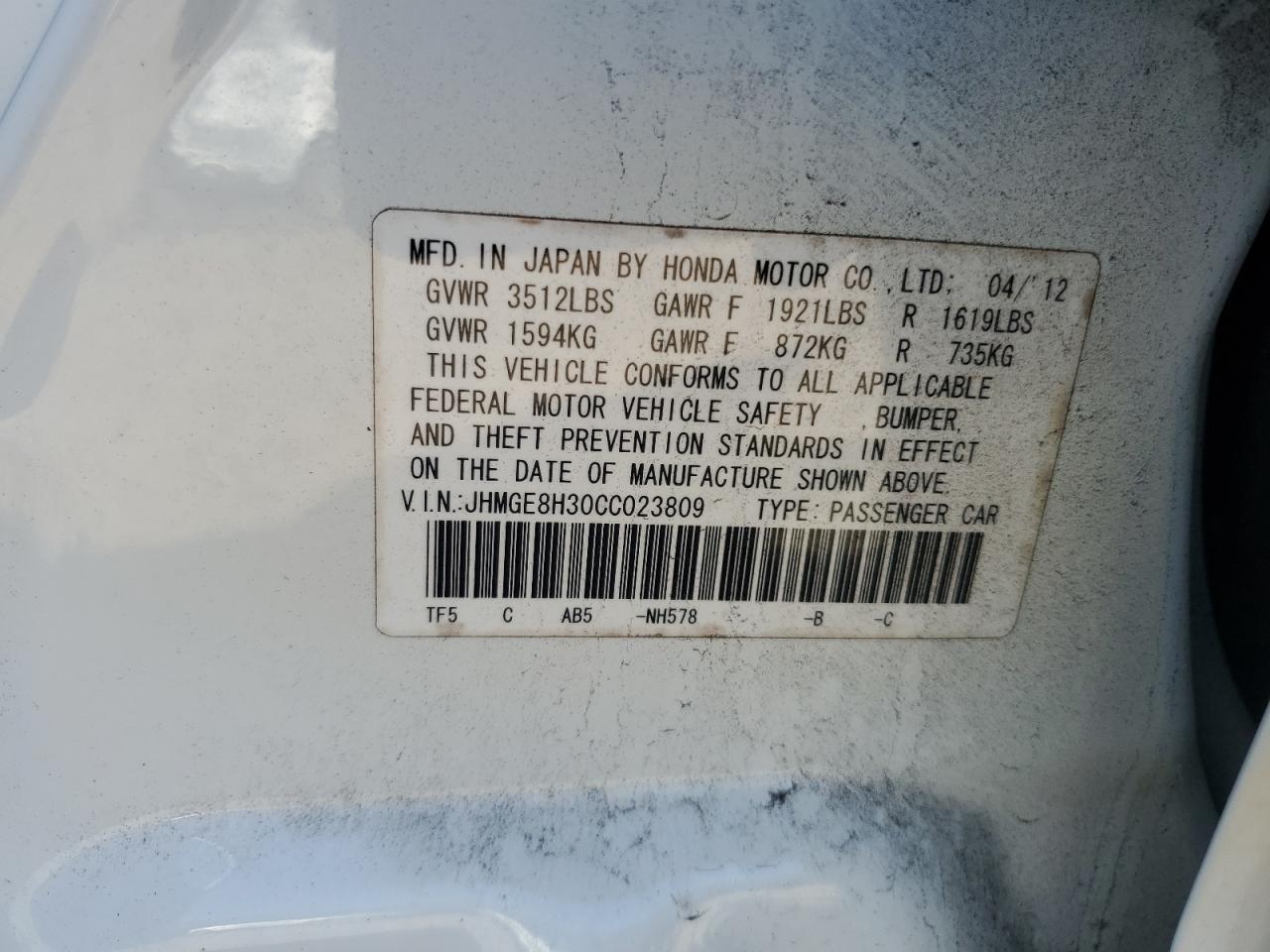 2012 Honda Fit - Image 12