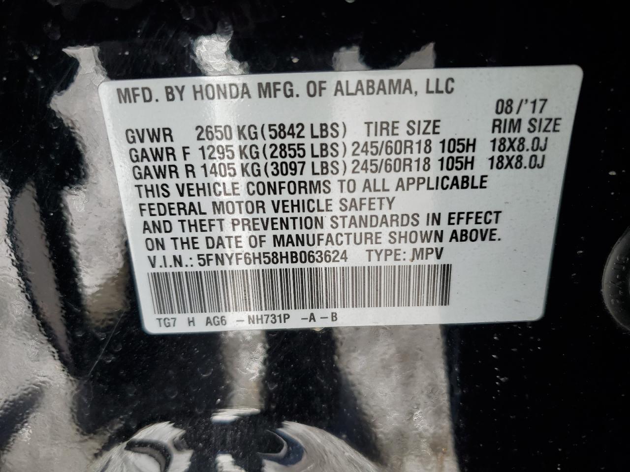 2017 Honda Pilot - Image 15