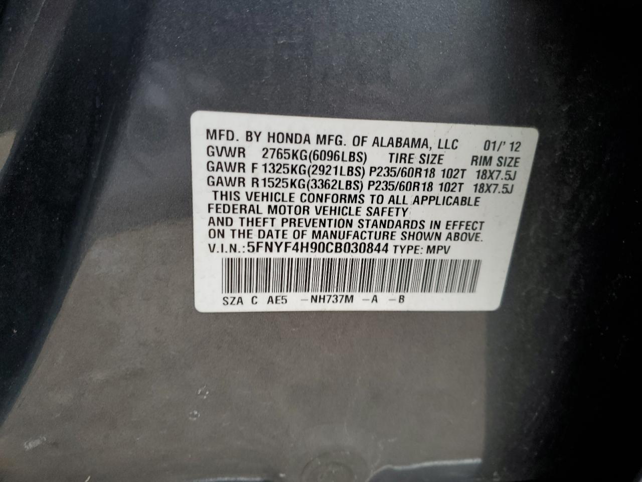 2012 Honda Pilot - Image 14