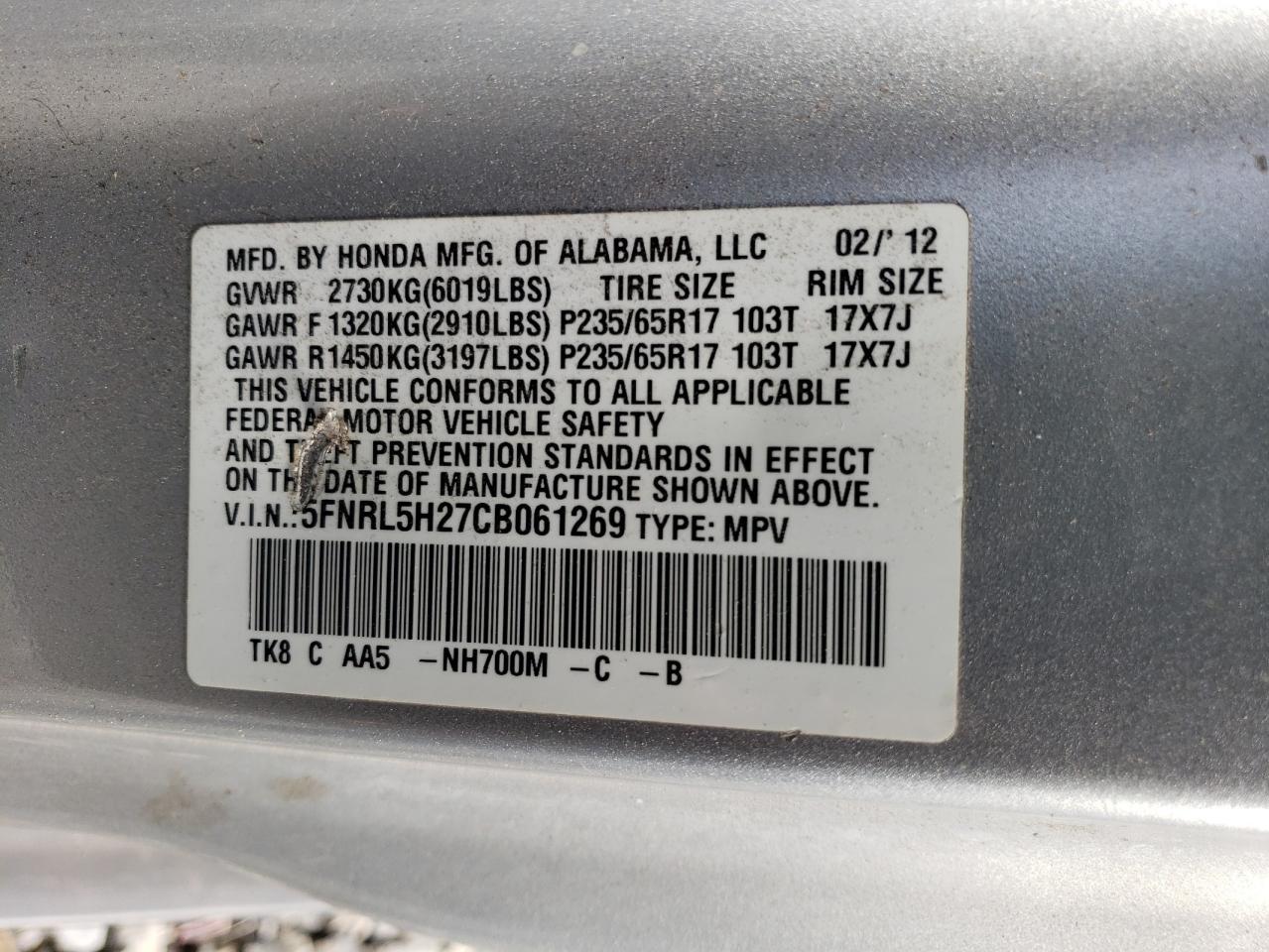 2012 Honda Odyssey - Image 14
