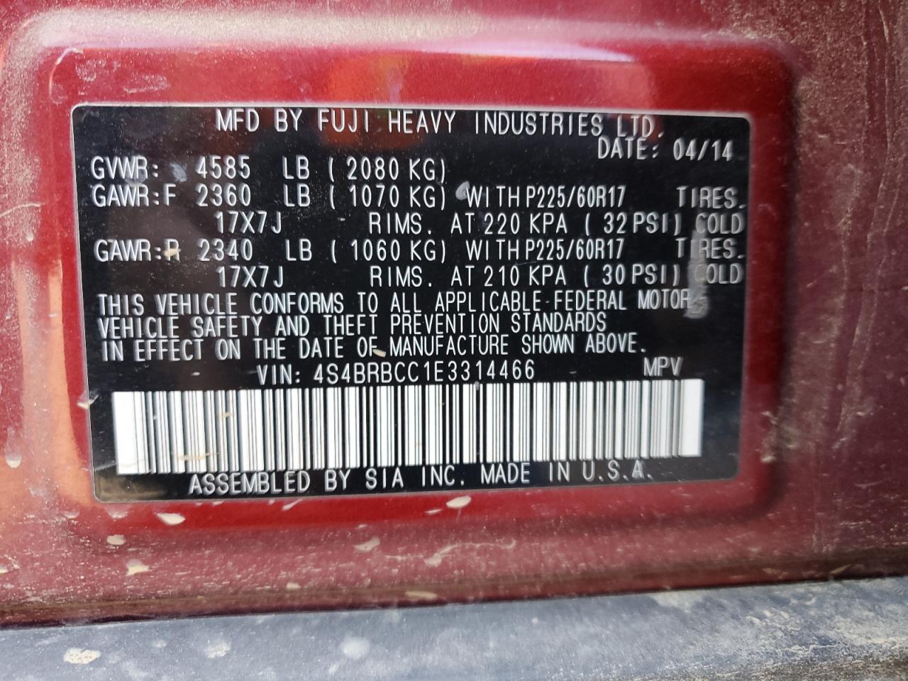 2014 Subaru Outback - Image 12