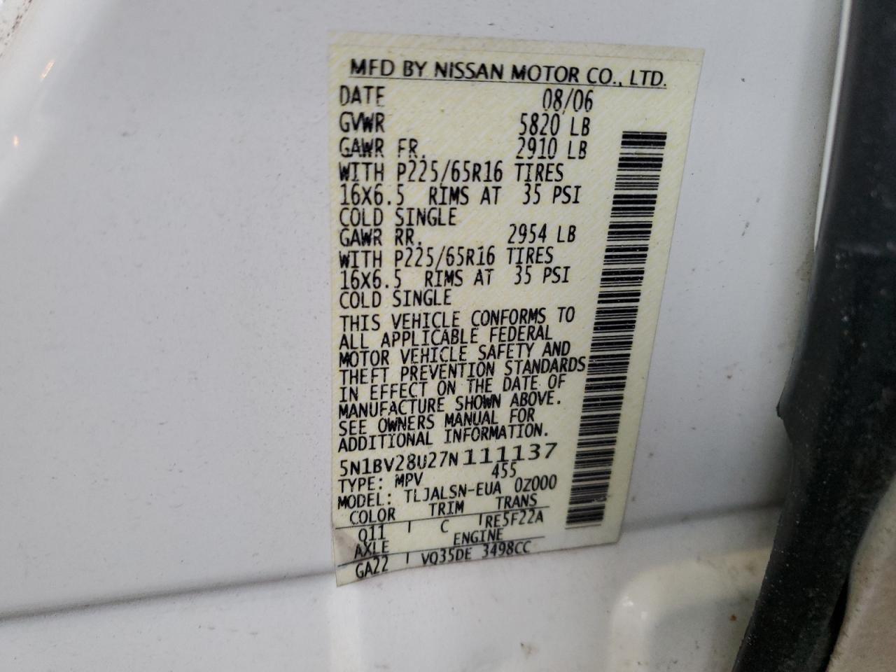 2007 Nissan Quest - Image 13