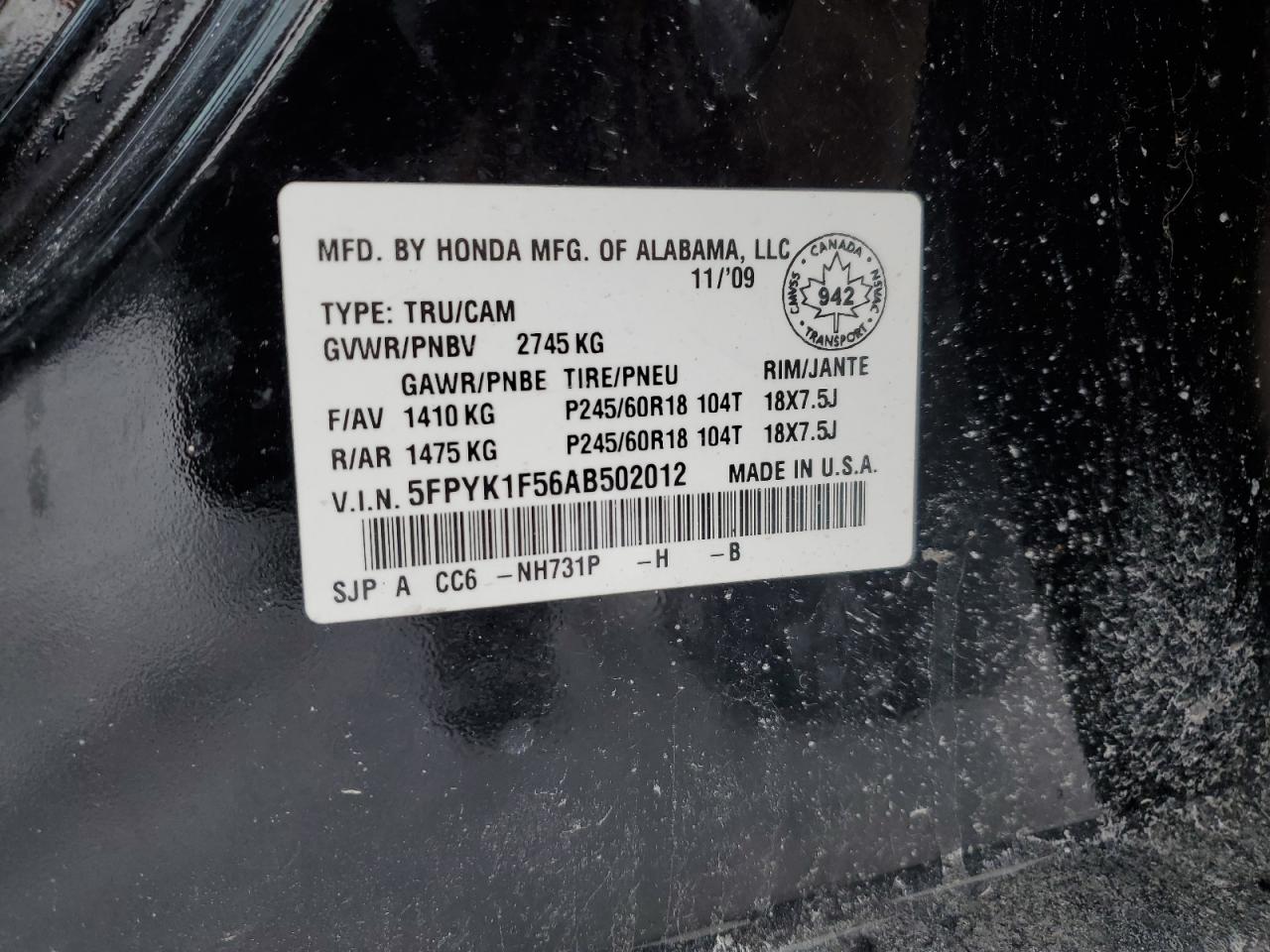 2010 Honda Ridgeline - Image 12