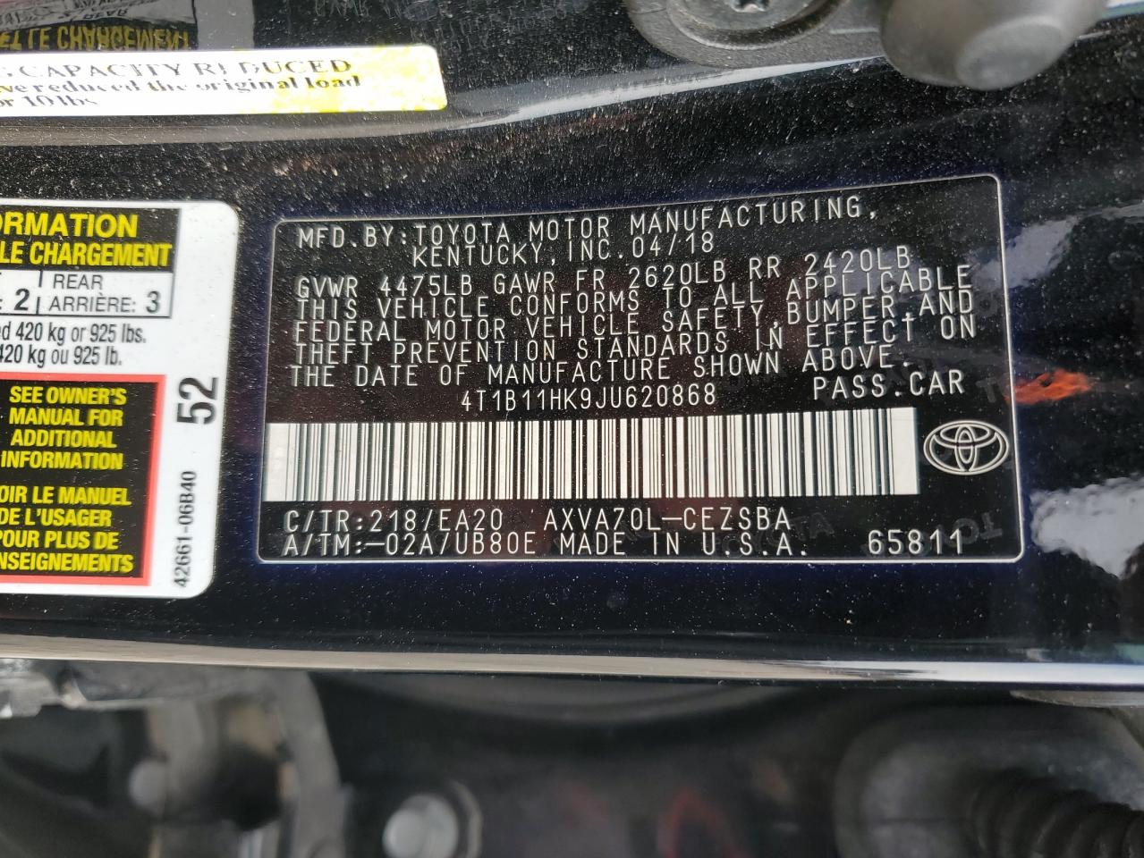 2018 Toyota Camry - Image 12