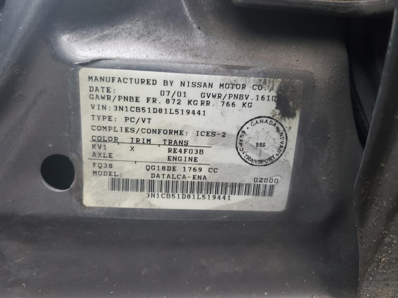 2001 Nissan Sentra - Image 13