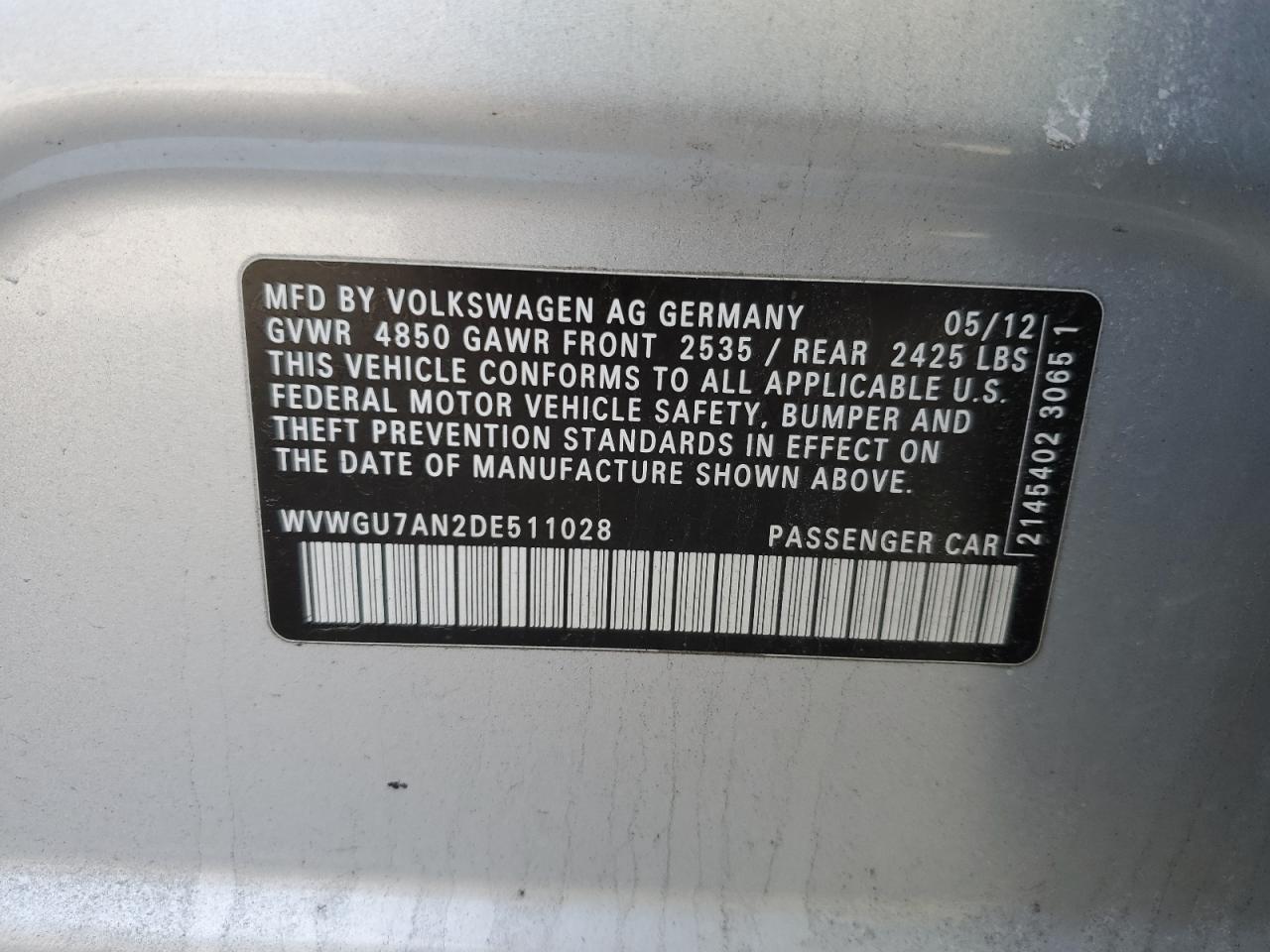 2013 Volkswagen Passat CC - Image 12