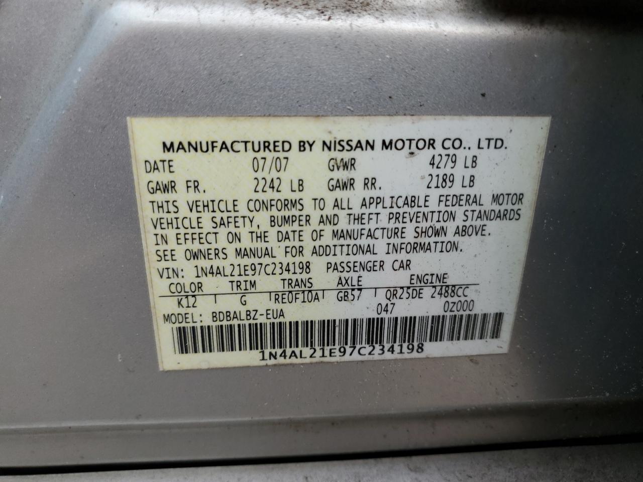 2007 Nissan Altima - Image 13