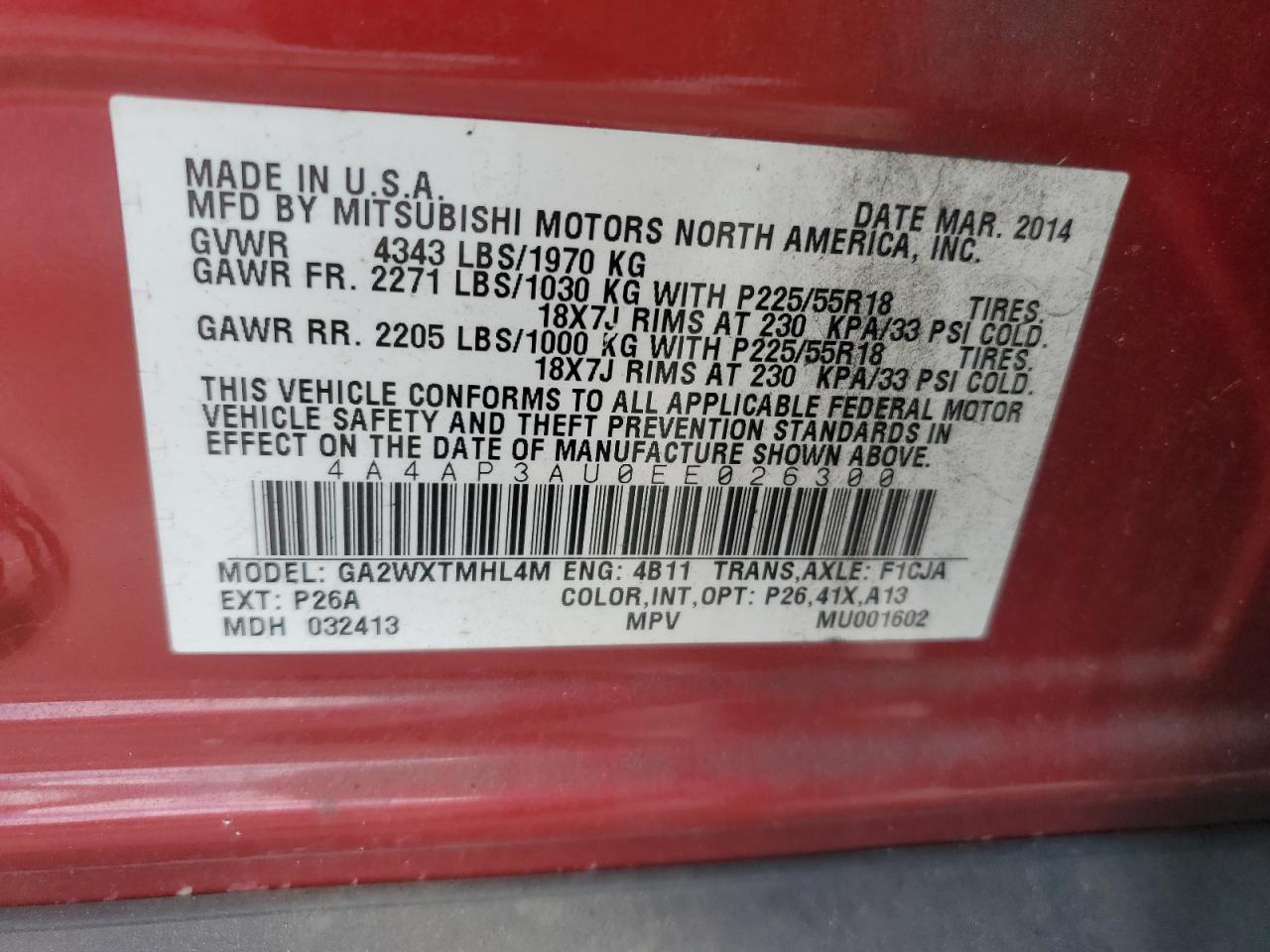 2014 Mitsubishi Outlander - Image 13